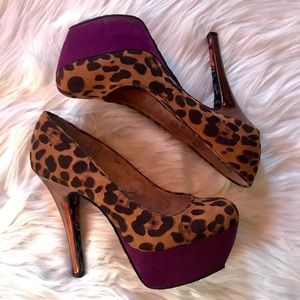 Betsey Johnson Betseyville Leopard Platform Heels